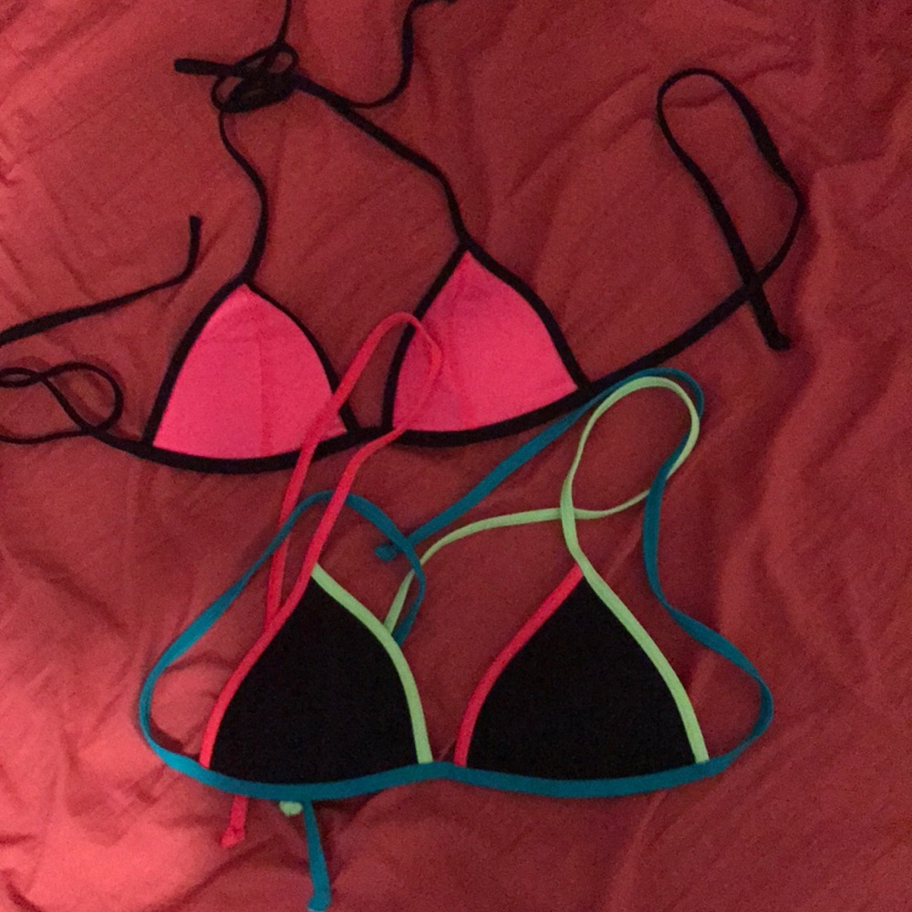 Victoria's Secret pink bathing suit tops